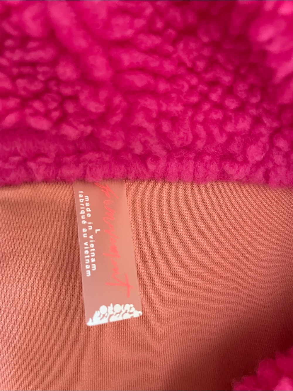 Free People Multicolor Sherpa Pullover Jacket - Pink, Purple, Peach - Picture 7 of 16